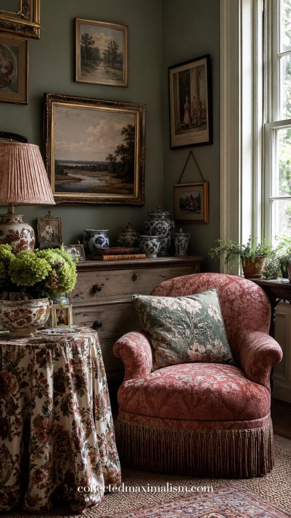 How to Choose Living Room Chairs for a Cozy Collected English Cottage Look